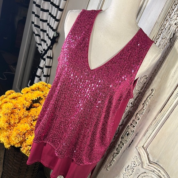 MICHAEL Michael Kors Sequin Sleeveless Top - Pink - Picture 2 of 9